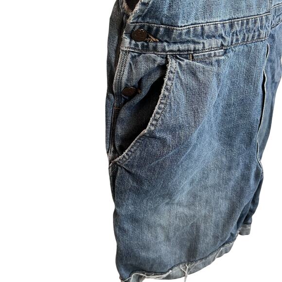 OshKosh Girls Denim Overalls Blue Size 12L Adjustable Straps Multiple Pockets - Picture 7 of 16